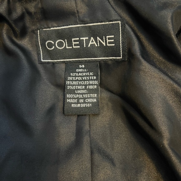 NWT Elegant Black Textured Blazer - Picture 4 of 5